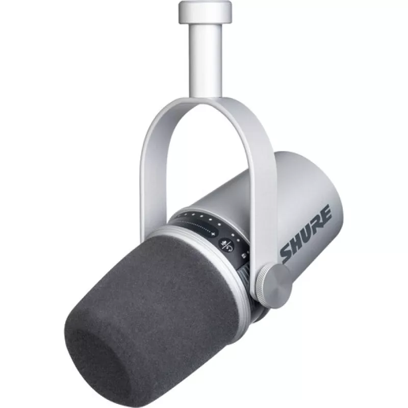 Shure MV7 نقره‌ای