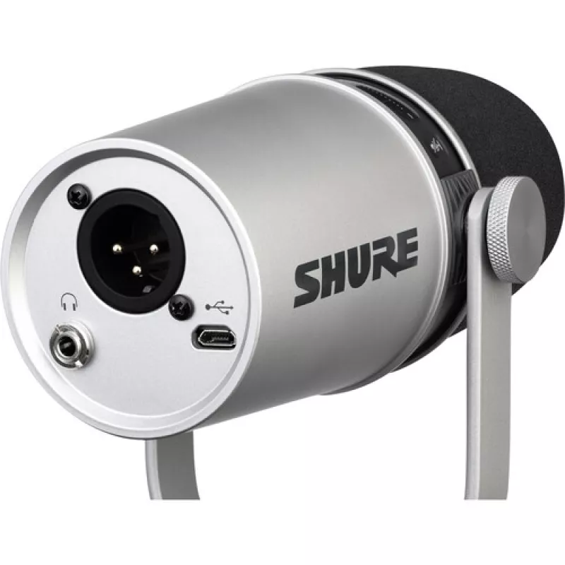 Shure MV7 نقره‌ای