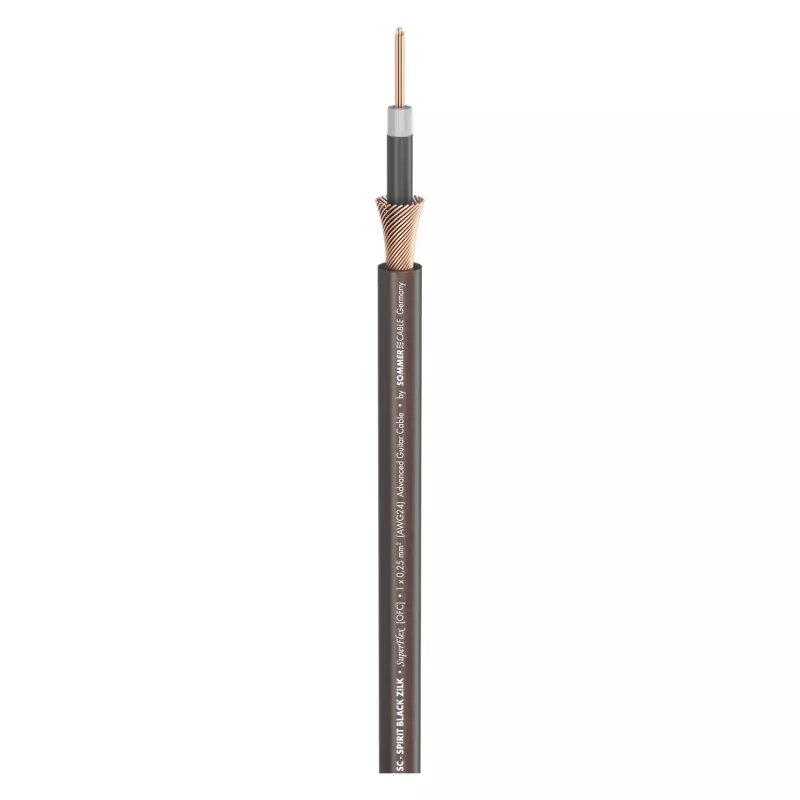 Sommer Instrument Cable SC-SPIRIT BLACK ZILK  1 x 0,25 mm² مشکی نیمه شفاف