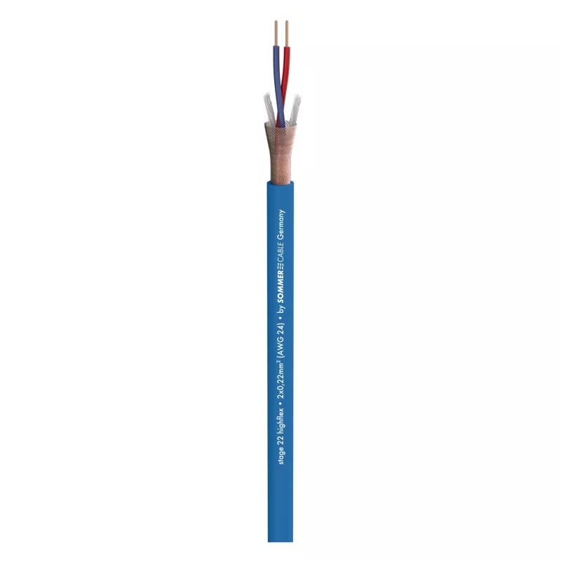 Sommer Microphone Cable Stage 22 Highflex آبی