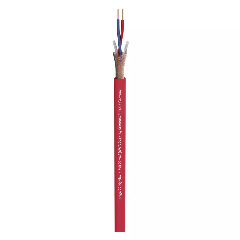 Sommer Microphone Cable Stage 22 Highflex قرمز