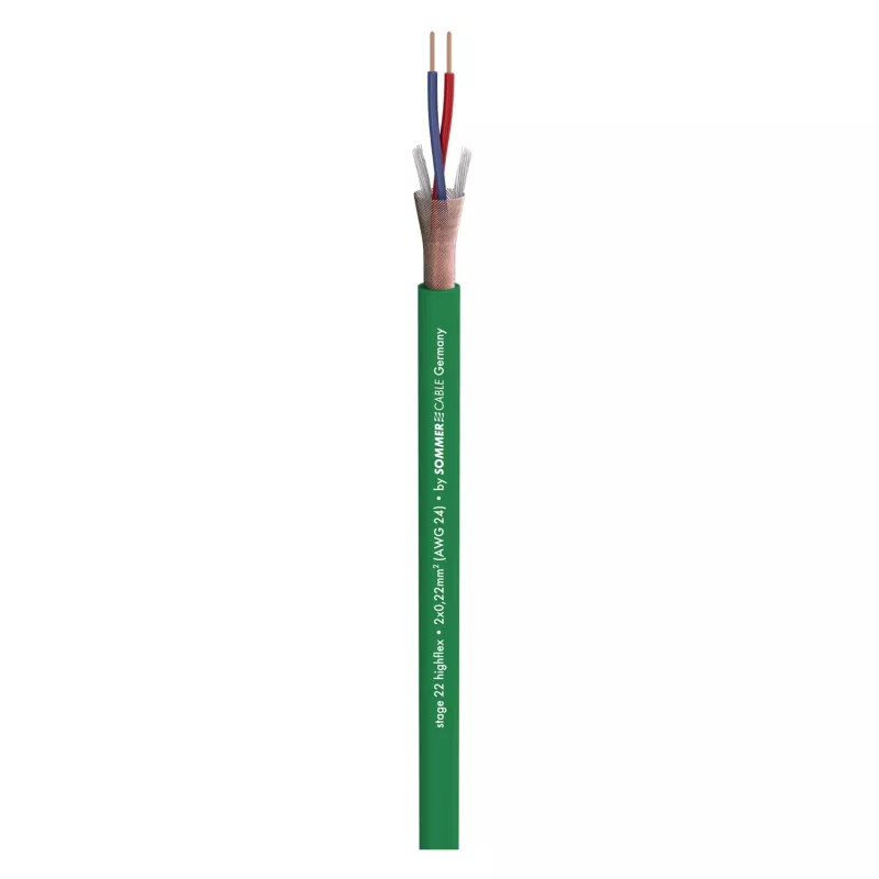 Sommer Microphone Cable Stage 22 Highflex سبز
